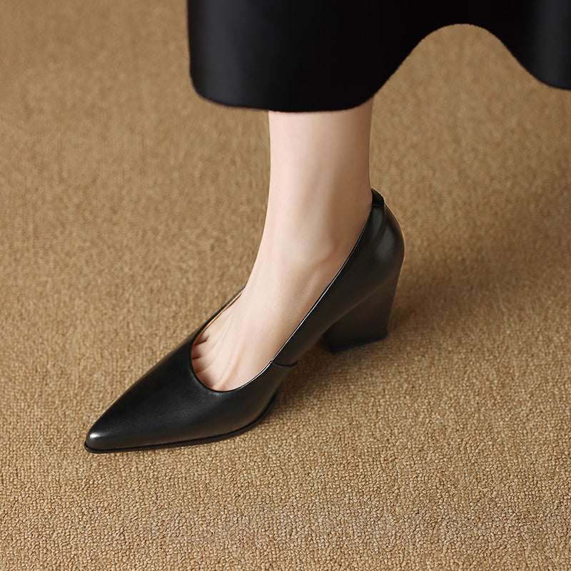 Zella Genuine Leather Heels