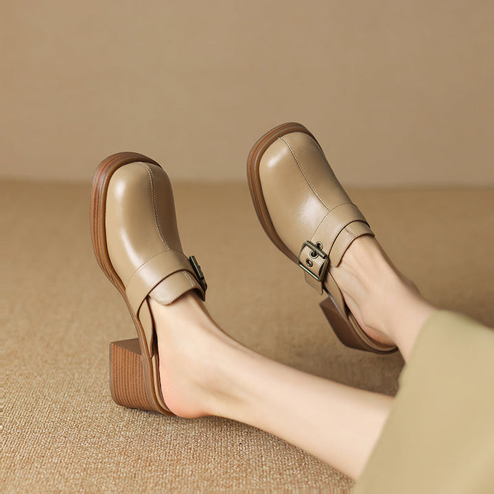 Mirel Genuine Leather Mules