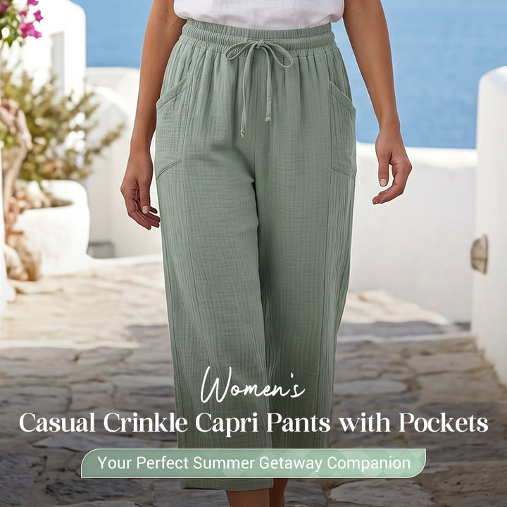 ⏰🔥LIMITED TIME 50% OFF! 👖 Women’s Solid-Color Pleated Cotton-Linen Cropped Pants – Lightweight, Breathable & Perfect for Casual Summer Outfits ✨🌿