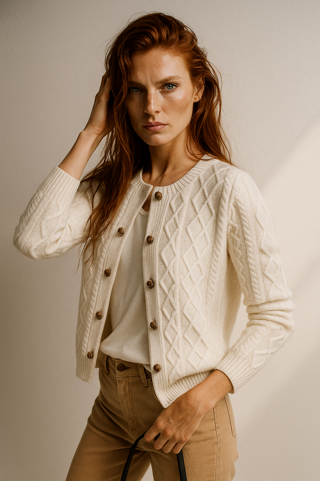 Claire Cable Knit Cardigan