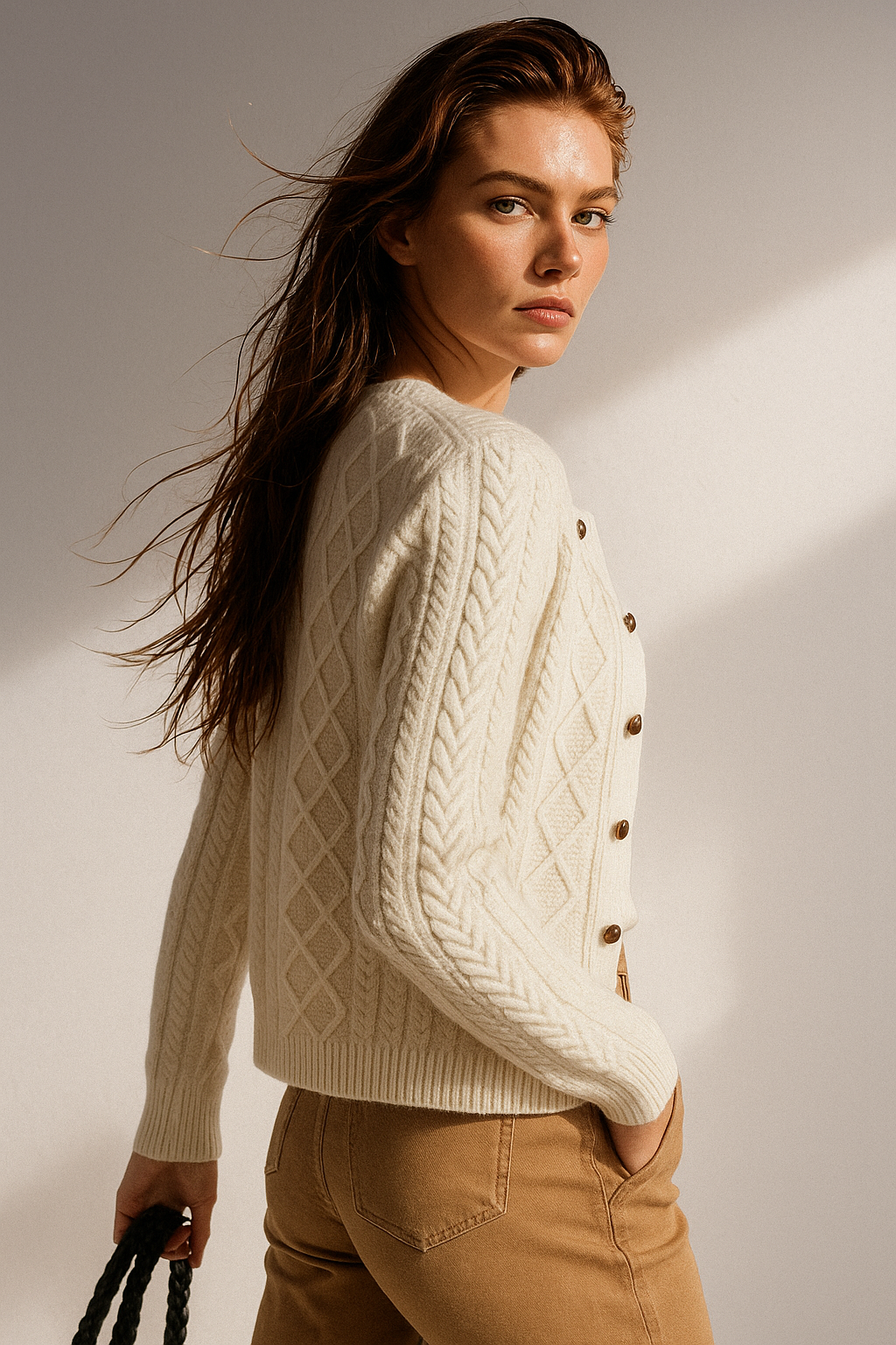 Claire Cable Knit Cardigan