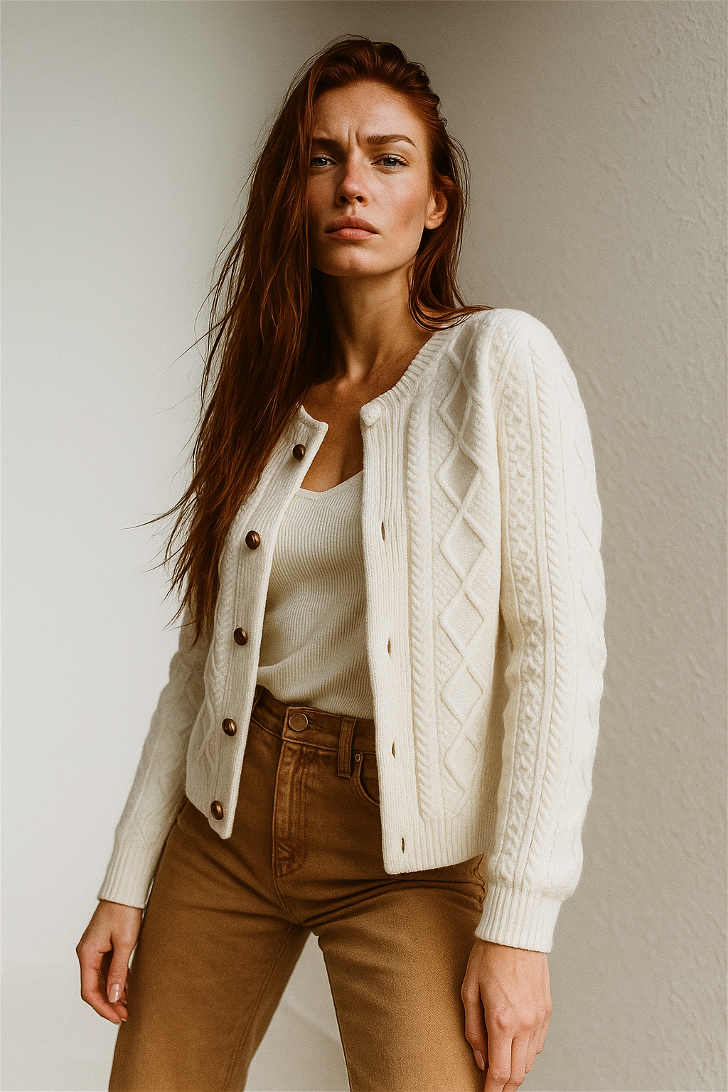 Claire Cable Knit Cardigan