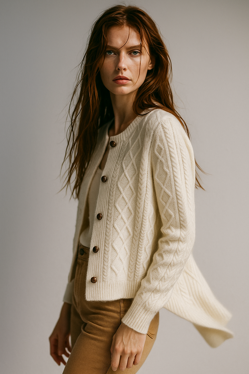 Claire Cable Knit Cardigan