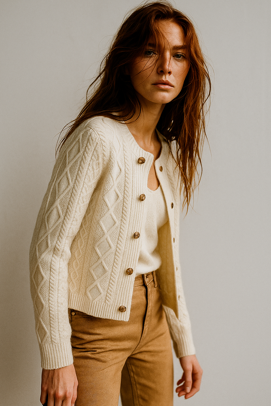 Claire Cable Knit Cardigan