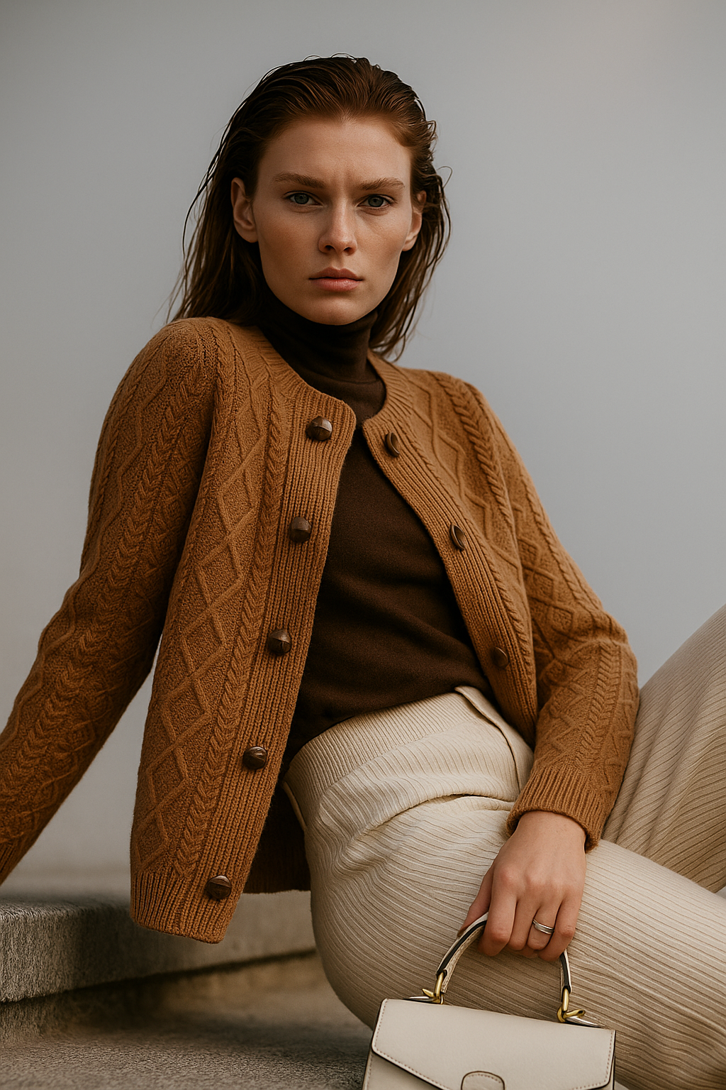 Claire Cable Knit Cardigan