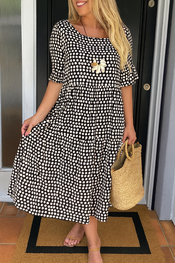 Diane | Short Sleeve Midi Dress