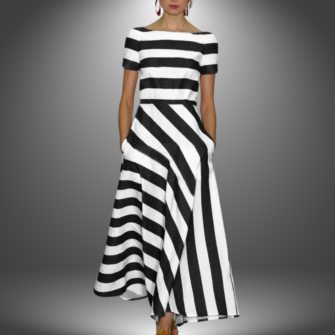 MIA – STRIPED MIDI DRESS
