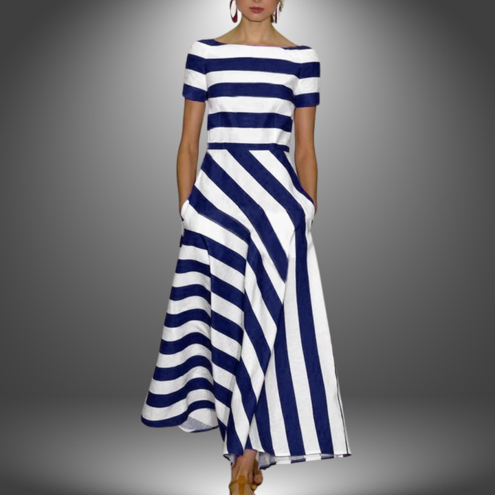 MIA – STRIPED MIDI DRESS
