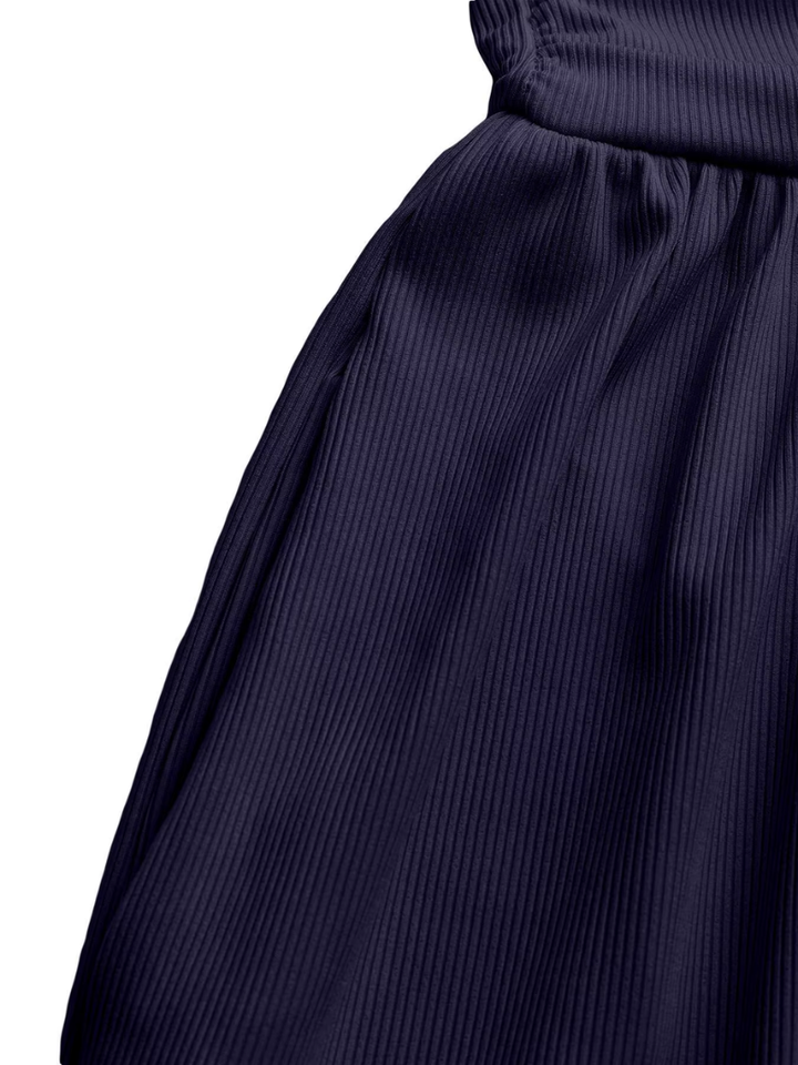 CHARITY | Textured Chic Sleeveless Wide-Leg Jumpsuit