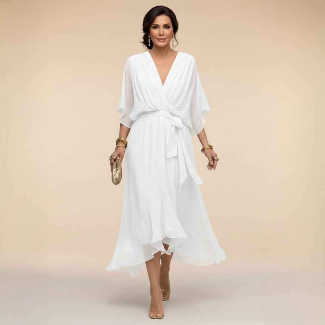 Bernadette | Flowing V-Neck Silhouette Dress