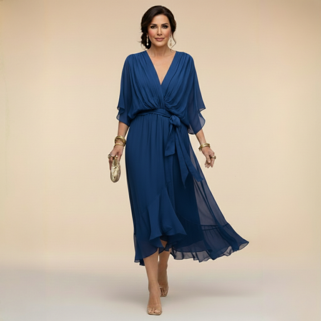 Bernadette | Flowing V-Neck Silhouette Dress
