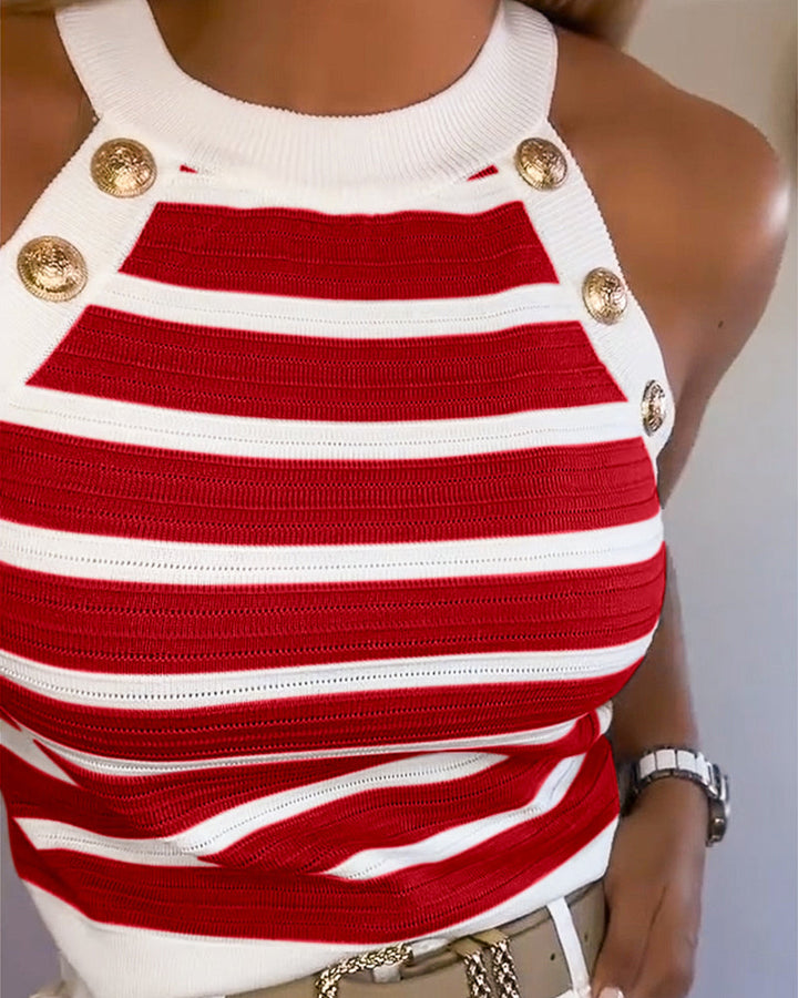 Nova Button Knit Top