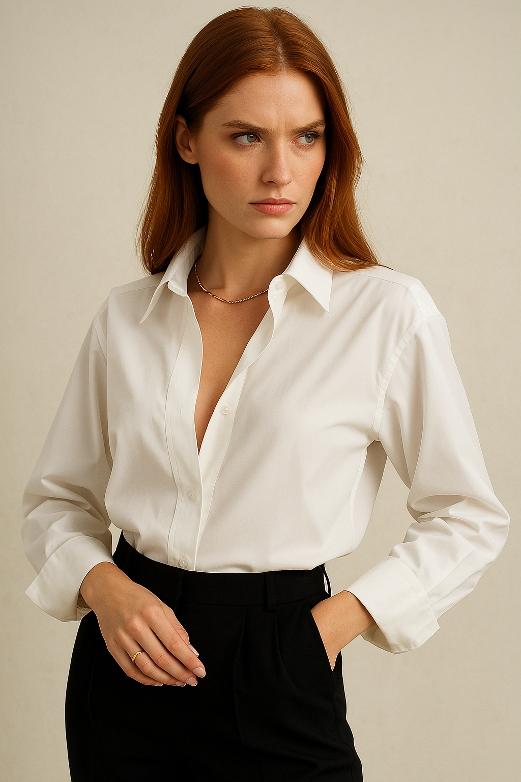 100% Organic Cotton Women's Classic Formal Blouse