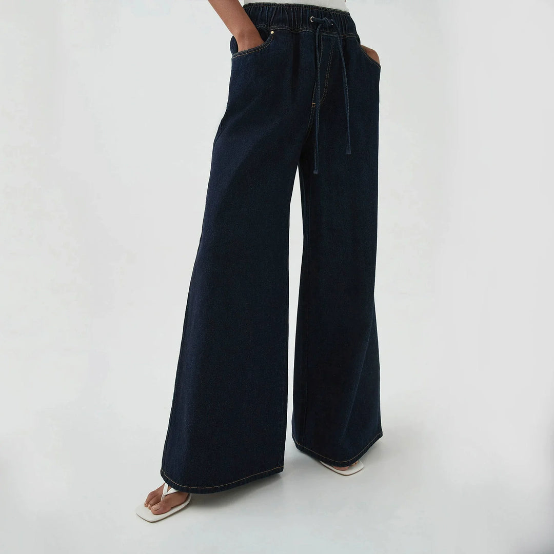 Monaco Drawstring Wide-Leg Jean