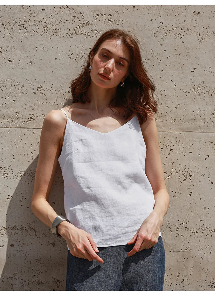 Women’s Linen V-Neck Camisole Top