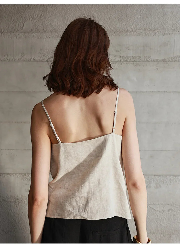 Women’s Linen V-Neck Camisole Top