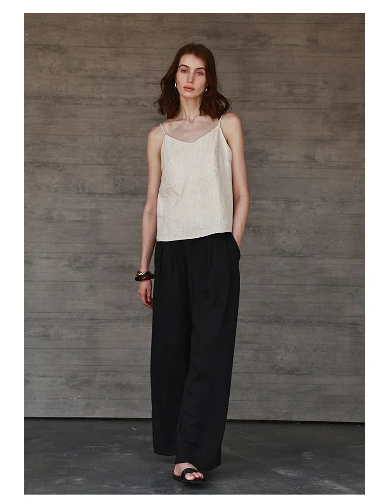 Women’s Linen V-Neck Camisole Top