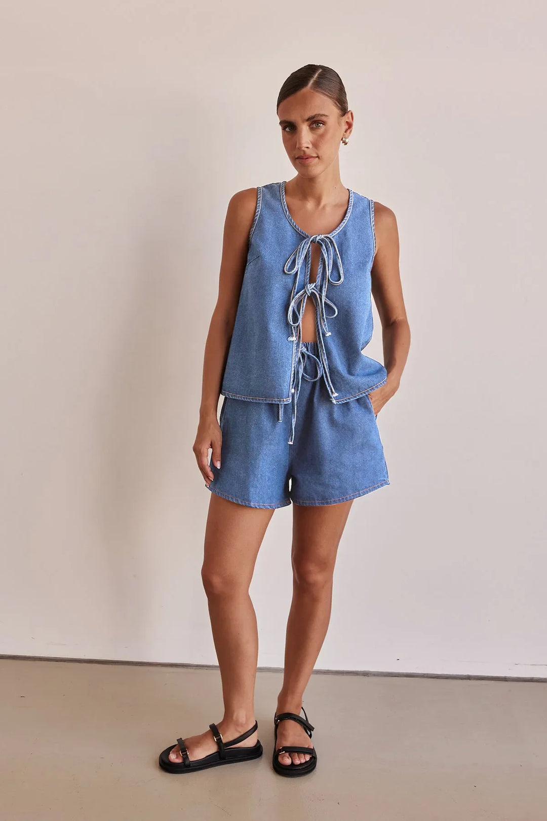 Doretta Denim Tie Set