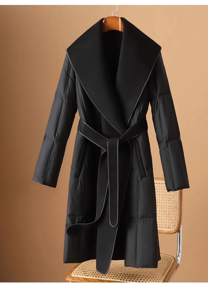 Lillian Wool-Collar Down Coat