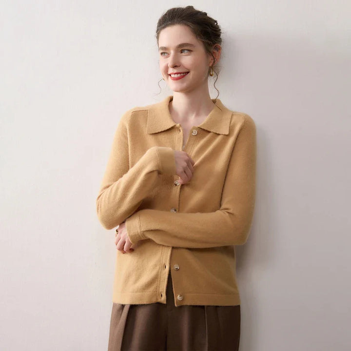Elise Polo Cashmere Cardigan