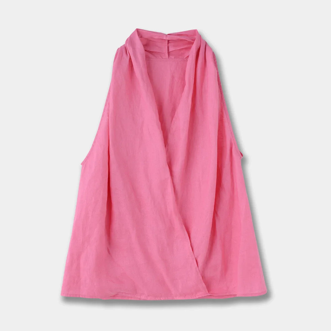 Valienne Drape Linen Vest
