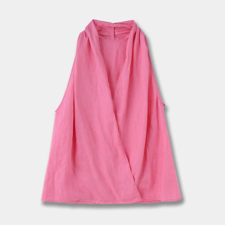 Valienne Drape Linen Vest