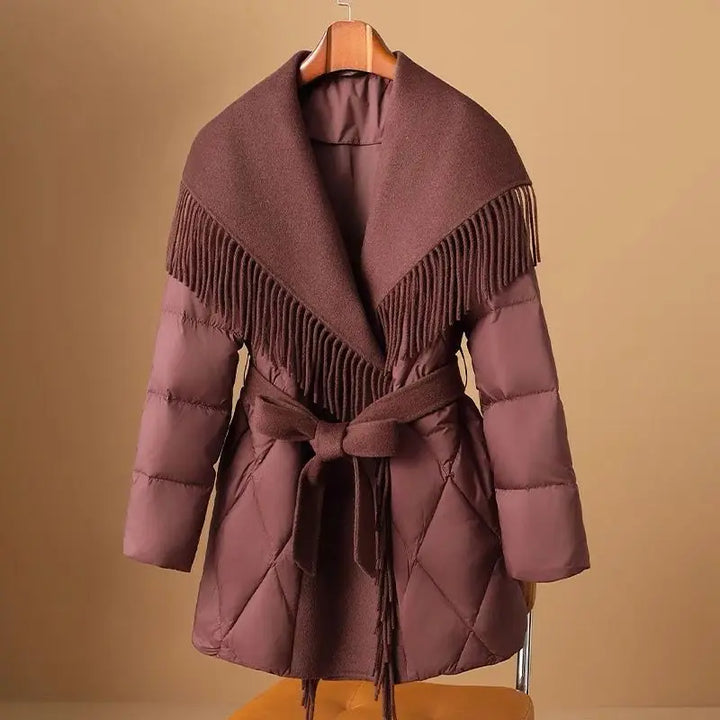 Juliette Fringe Down Coat