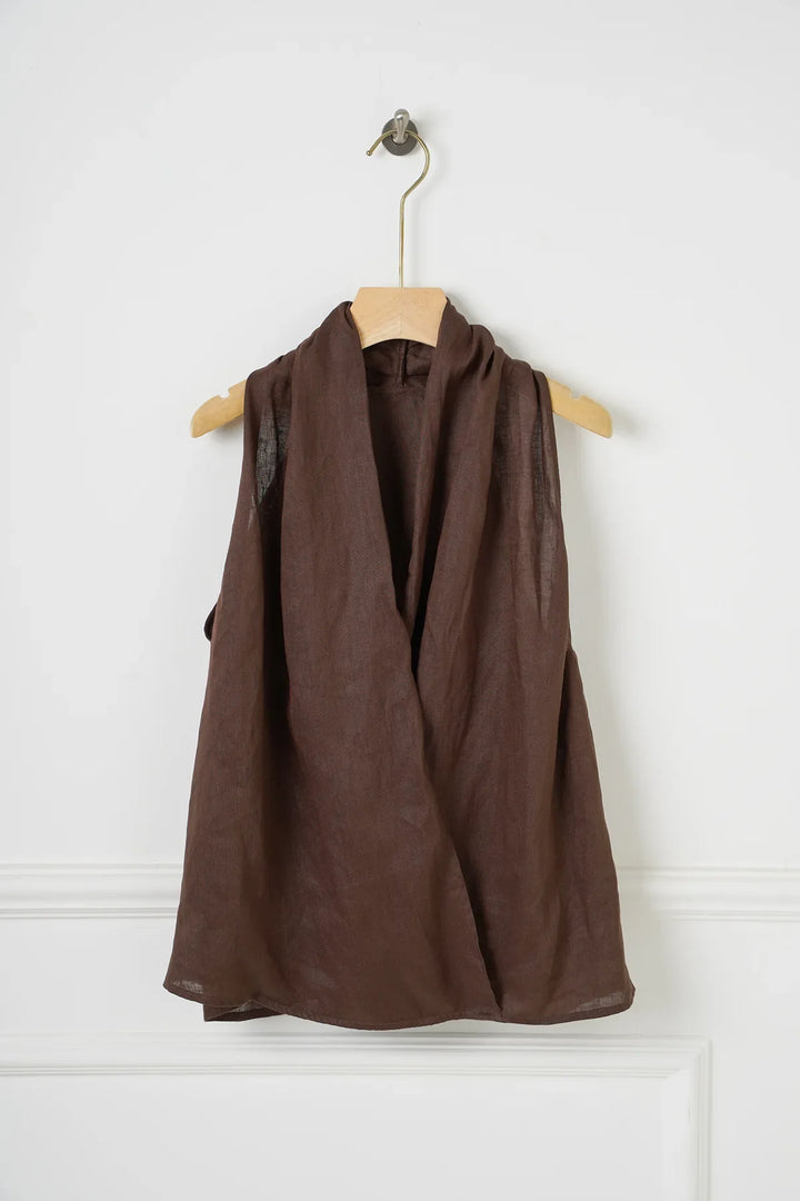 Valienne Drape Linen Vest