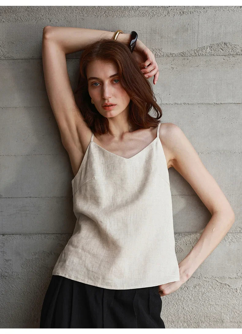 Women’s Linen V-Neck Camisole Top