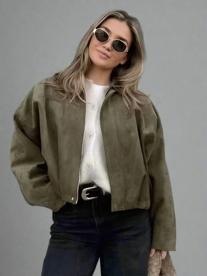 Arden Women's Suede Bomber