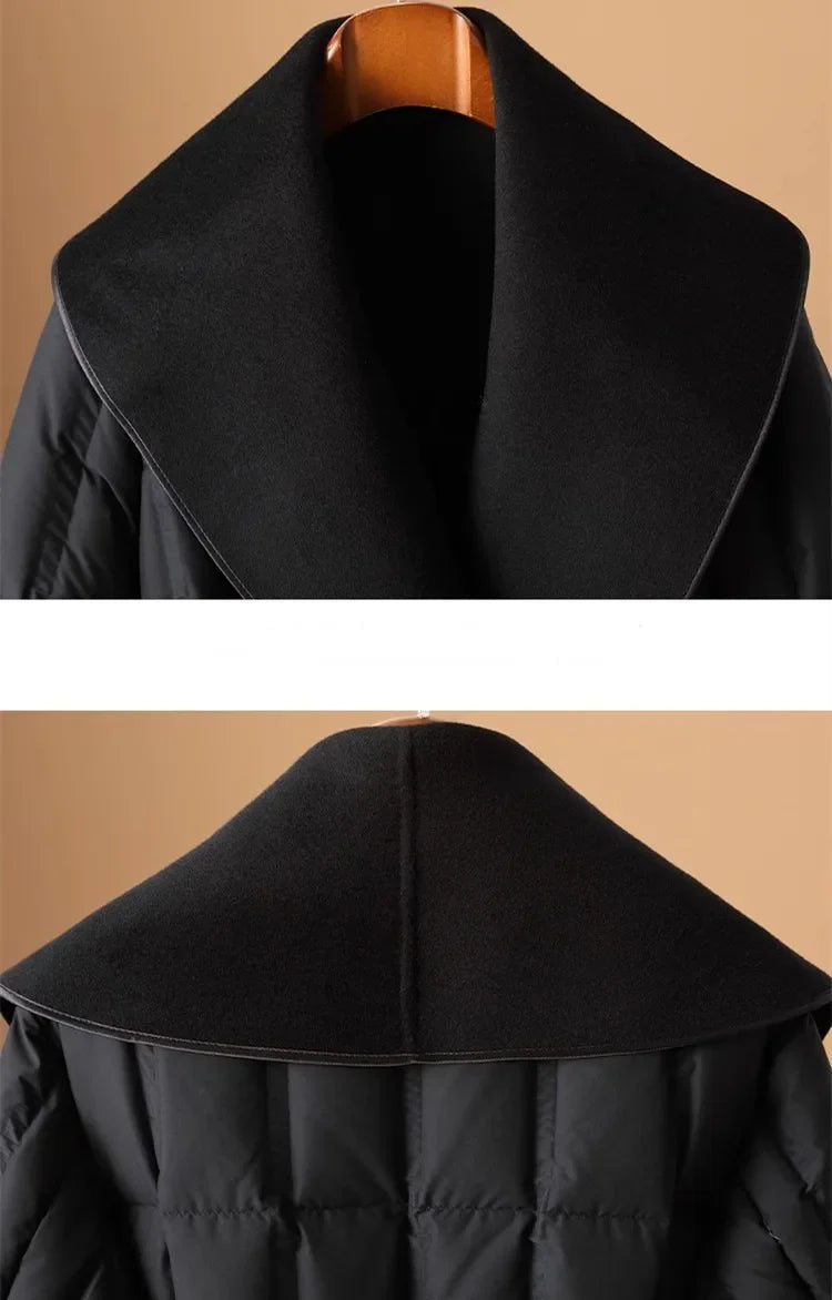 Lillian Wool-Collar Down Coat