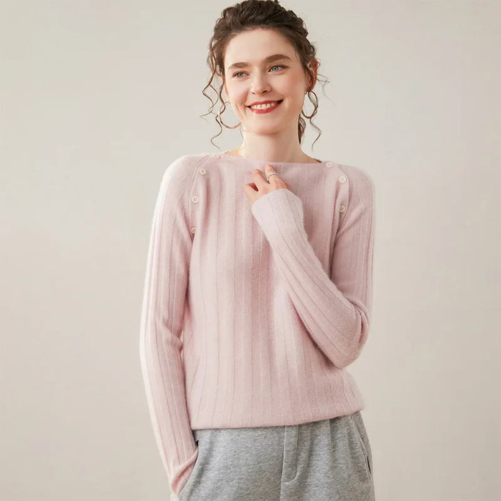 Maribel Buttoned Cashmere Sweater