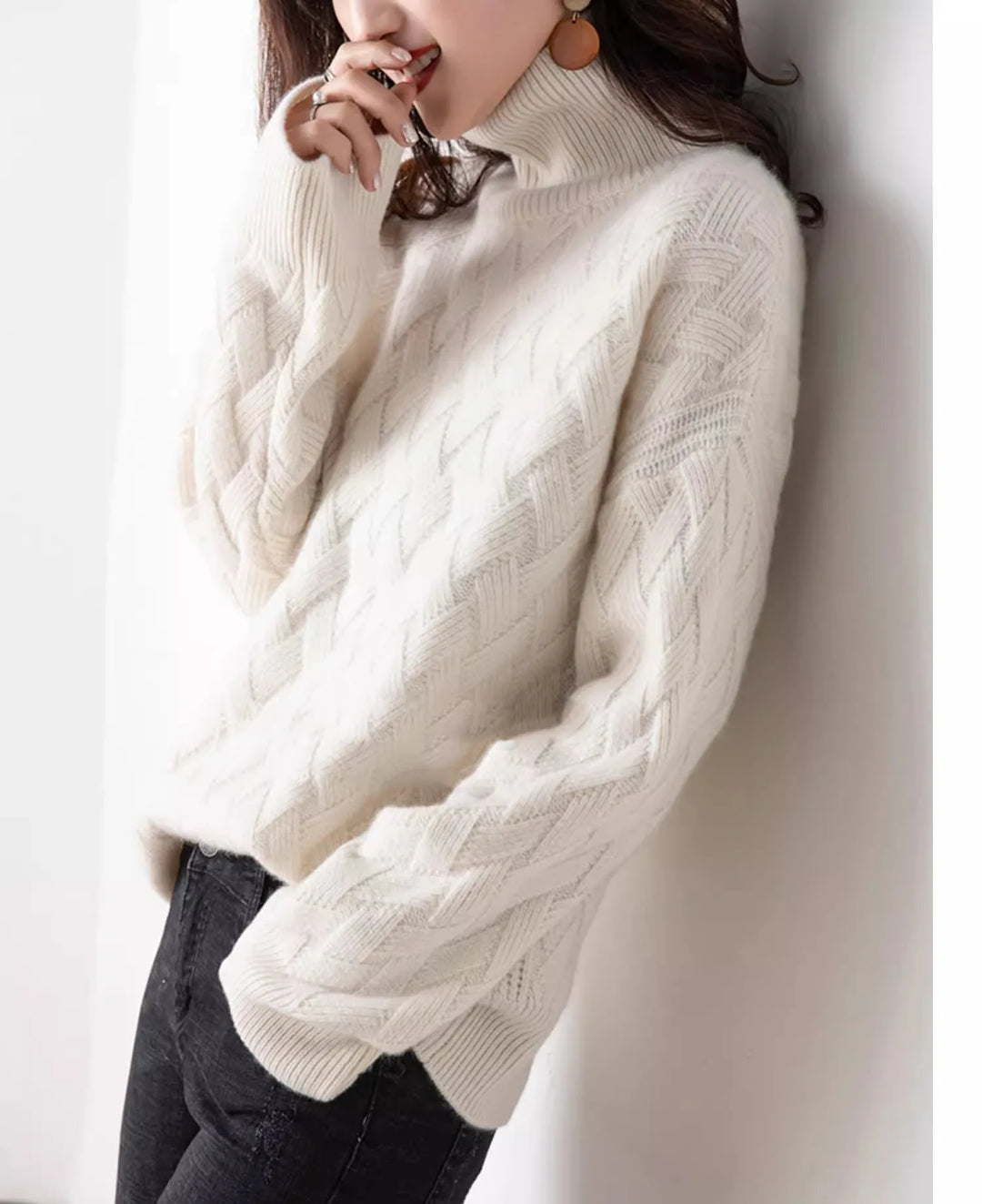 Cambria Cable Turtleneck Sweater