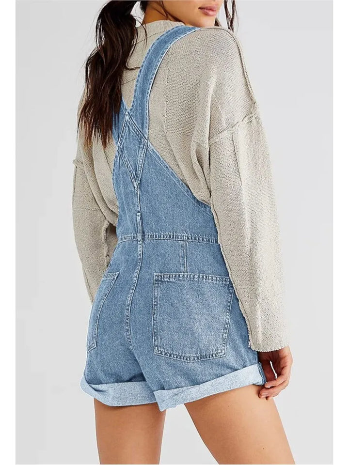 Harlow Vintage Denim Short Overalls