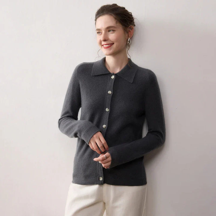 Elise Polo Cashmere Cardigan
