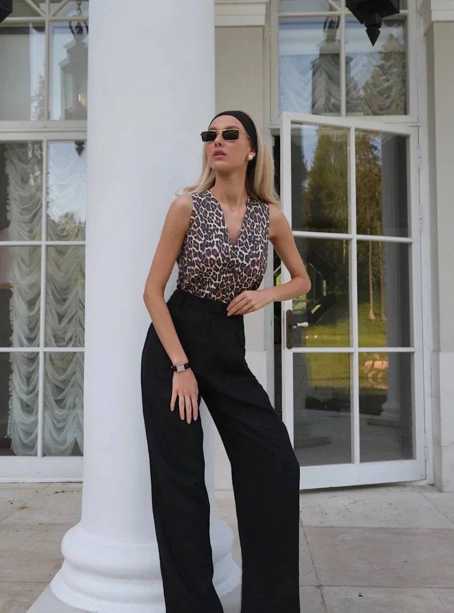 Arden Linen Wide-Leg Trousers