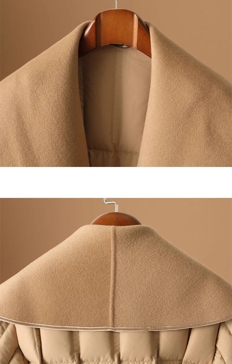 Lillian Wool-Collar Down Coat