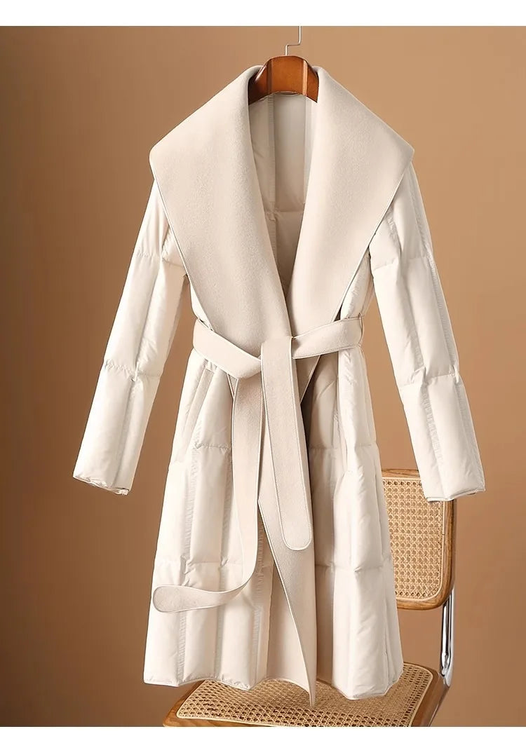 Lillian Wool-Collar Down Coat