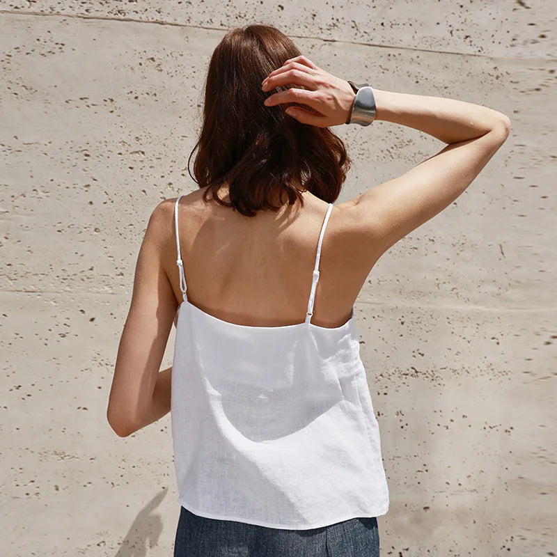 Women’s Linen V-Neck Camisole Top