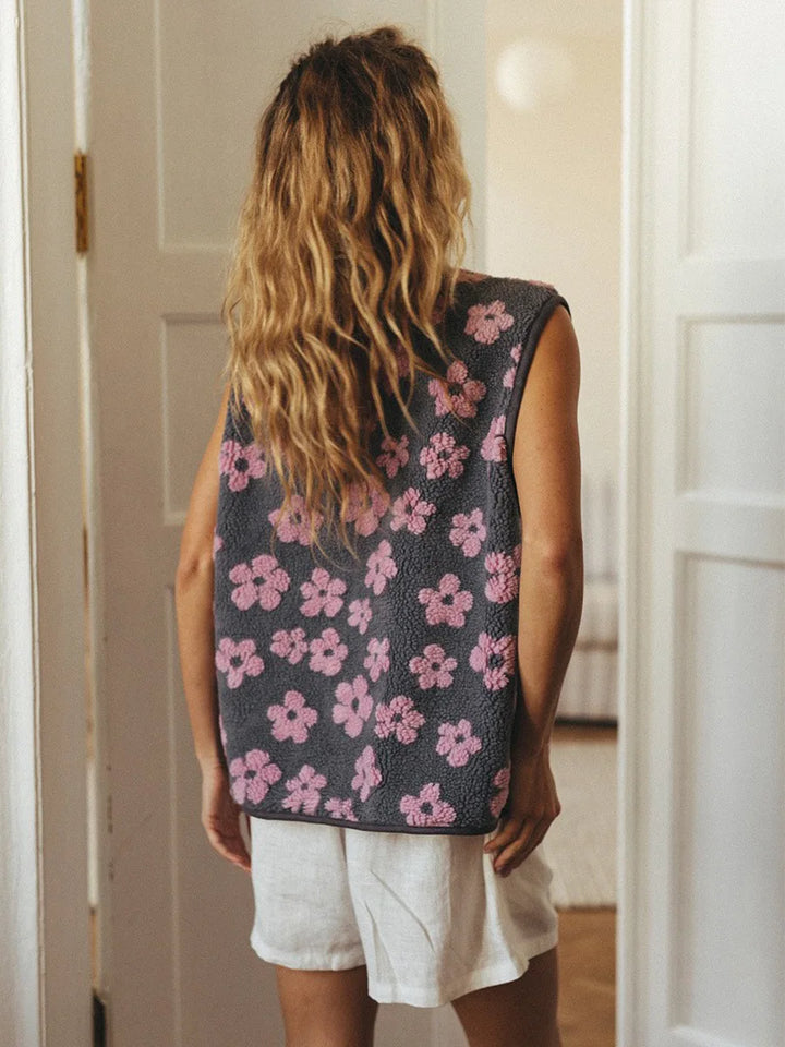 Marlowe Floral Sherpa Vest
