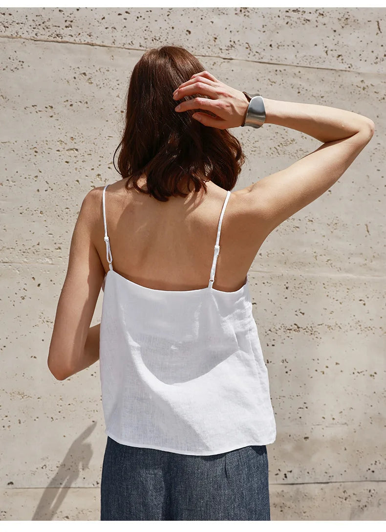 Women’s Linen V-Neck Camisole Top