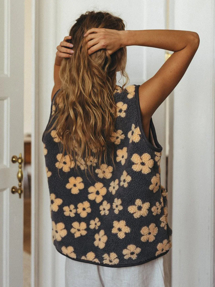 Marlowe Floral Sherpa Vest