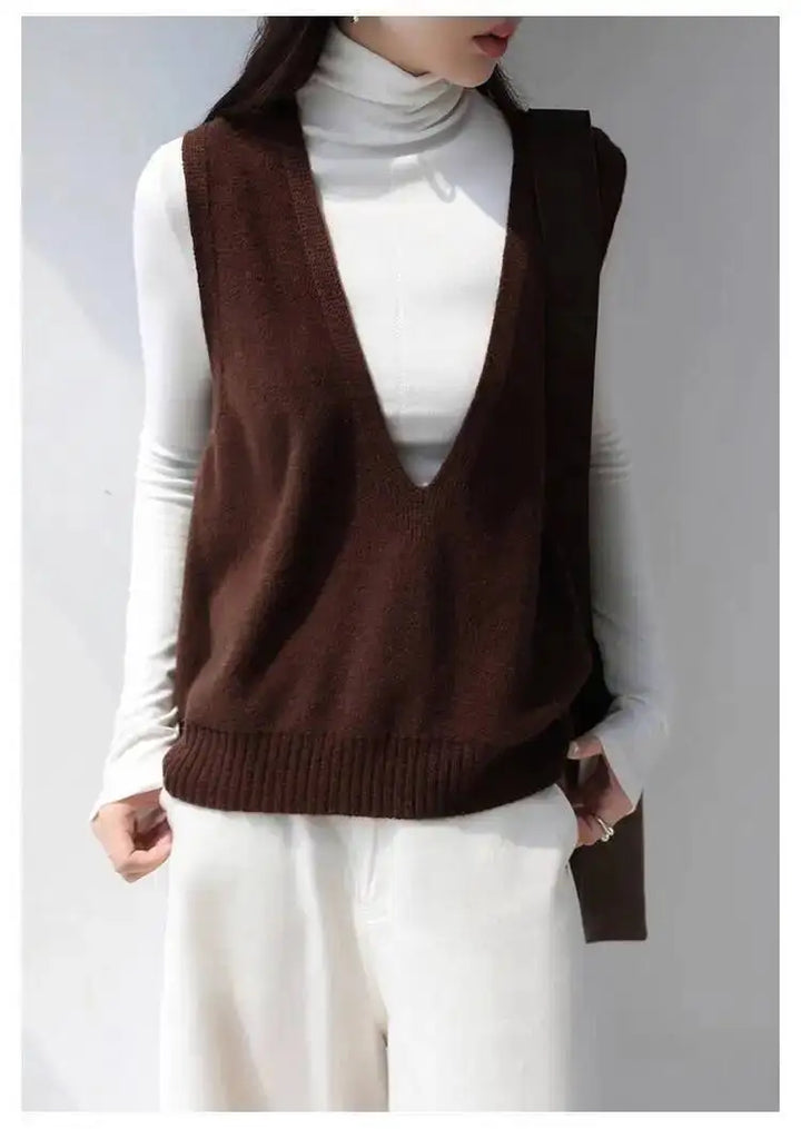 Rowan Deep-V Wool Vest