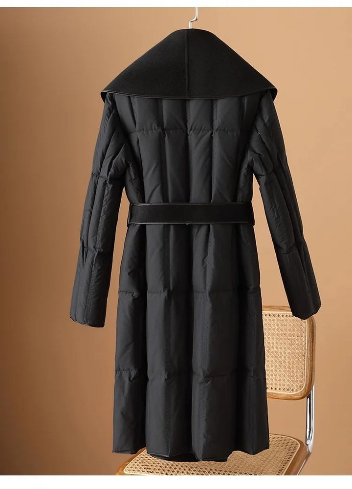 Lillian Wool-Collar Down Coat