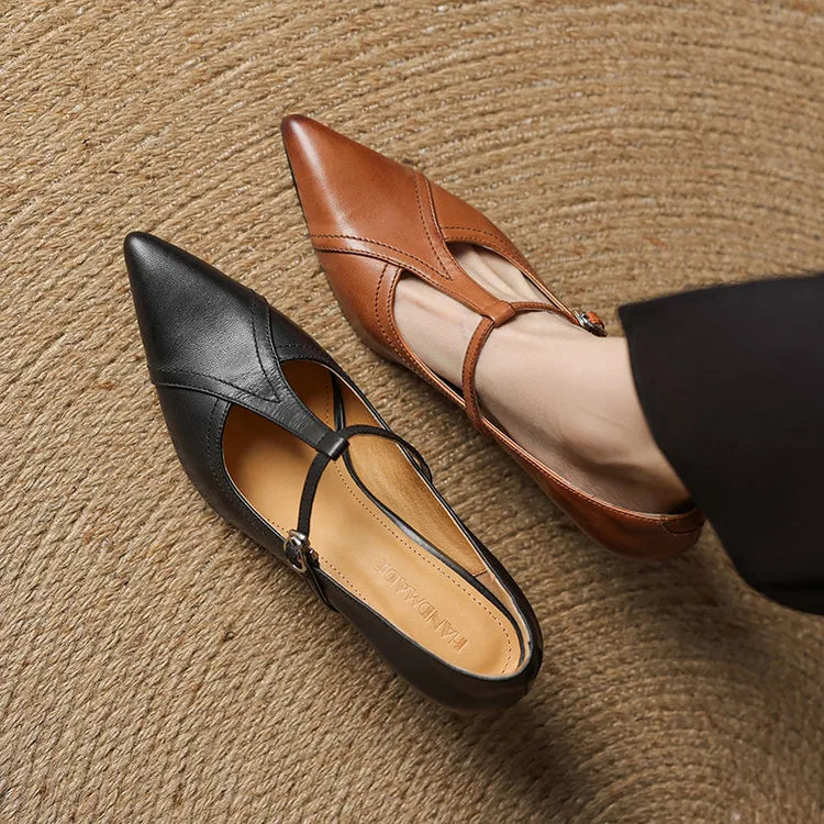 Elle Genuine Leather Heels