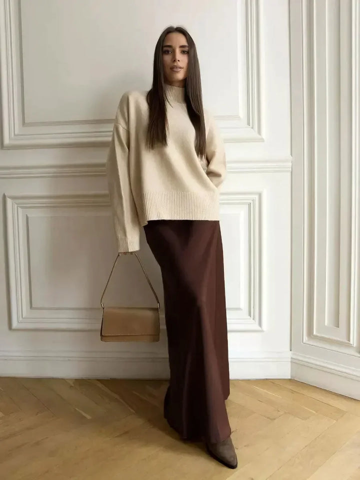 Seraphine Satin Fishtail Maxi Skirt