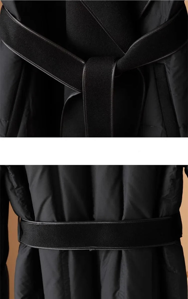 Lillian Wool-Collar Down Coat