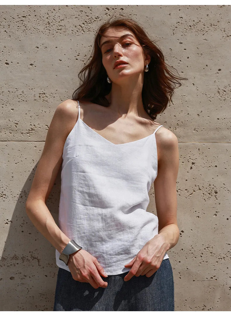 Women’s Linen V-Neck Camisole Top