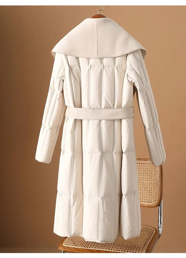 Lillian Wool-Collar Down Coat