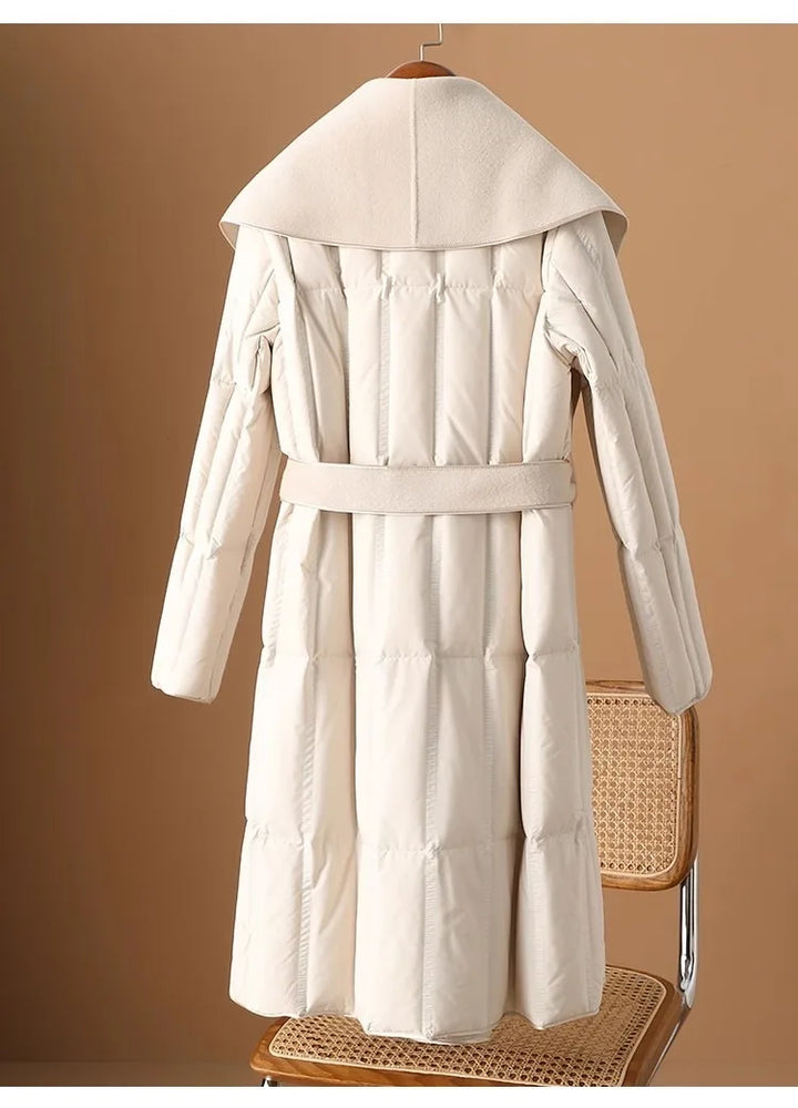 Lillian Wool-Collar Down Coat